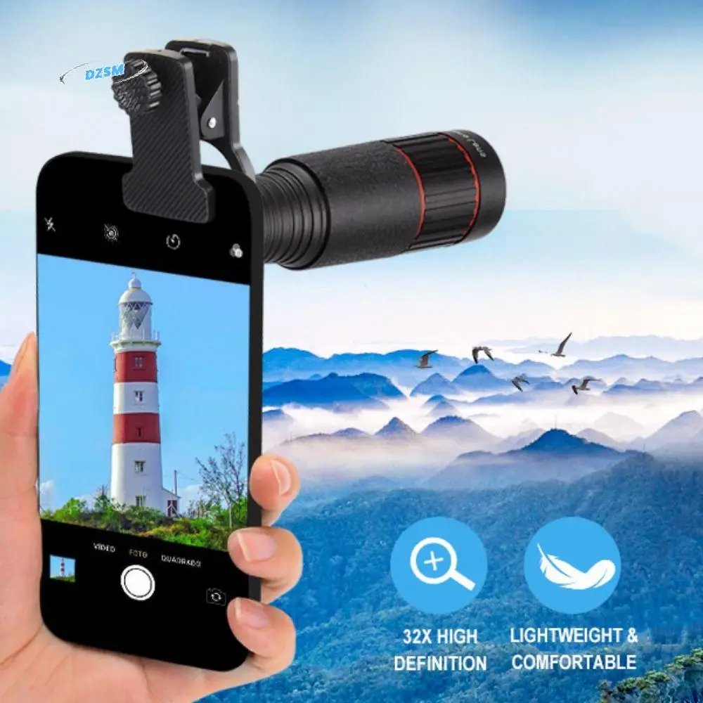 Universal HD Optical Cell Phone Lens Monocular Telephoto Lens Monocular Zoom Cell Phone Lens 32X Tripod Mobile Phone Lenses
Universal HD Optical Cell Phone Lens Monocular Telephoto Lens Monocular Zoom Cell Phone Lens 32X Tripod Mobile Phone Lenses