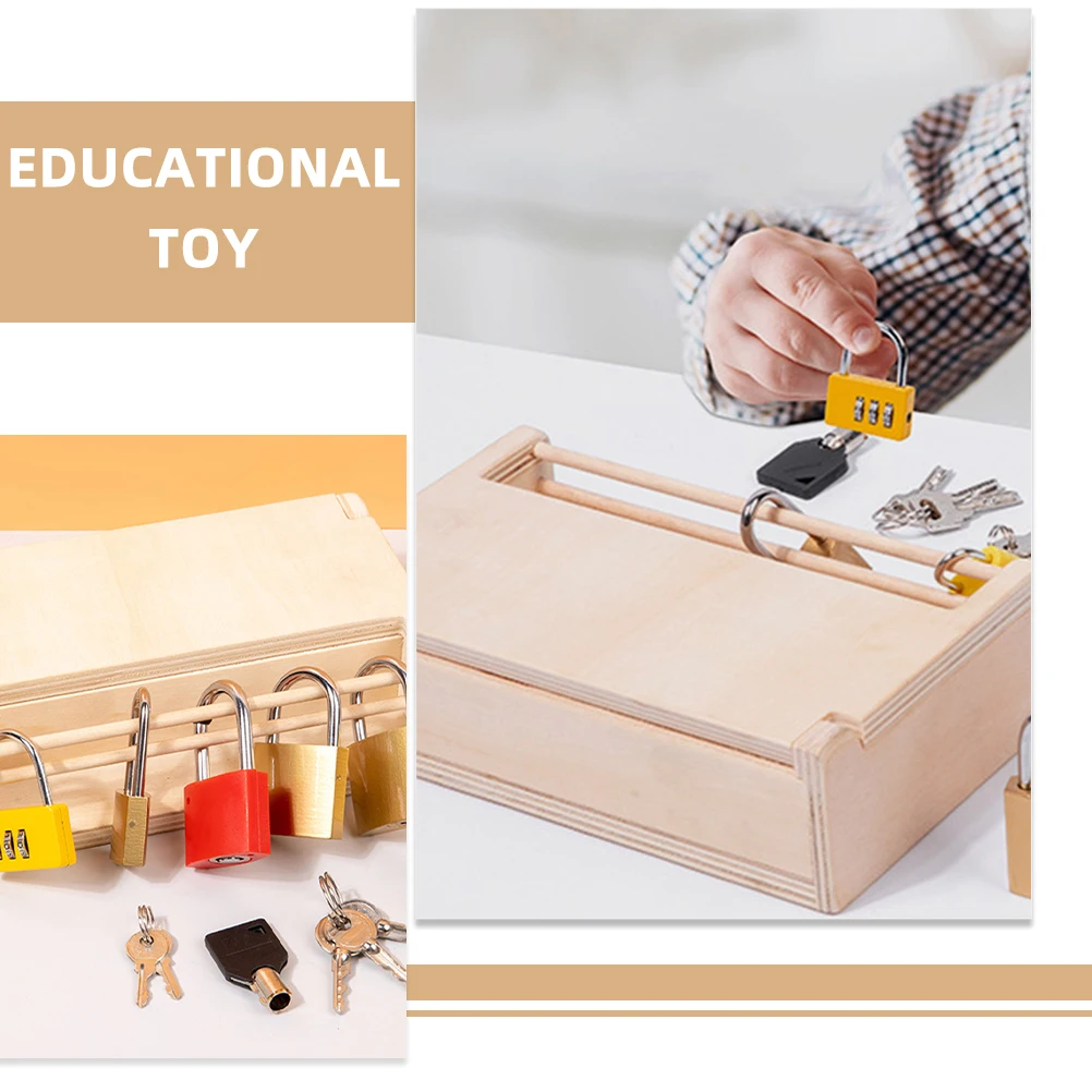 1 Set Lock Key Toddler Educational Wooden Learning For Kids Different Shapes Colors Early Development Hand Eye Coordination
1 Set Lock Key Toddler Educational Wooden Learning For Kids Different Shapes Colors Early Development Hand Eye Coordination