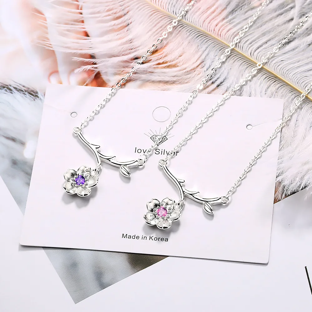 925 Sterling Silver Plum Blossom Branch Crystal Aesthetic Necklaces For Women Ladies Wedding Elegant Jewelry Wholesale
925 Sterling Silver Plum Blossom Branch Crystal Aesthetic Necklaces For Women Ladies Wedding Elegant Jewelry Wholesale