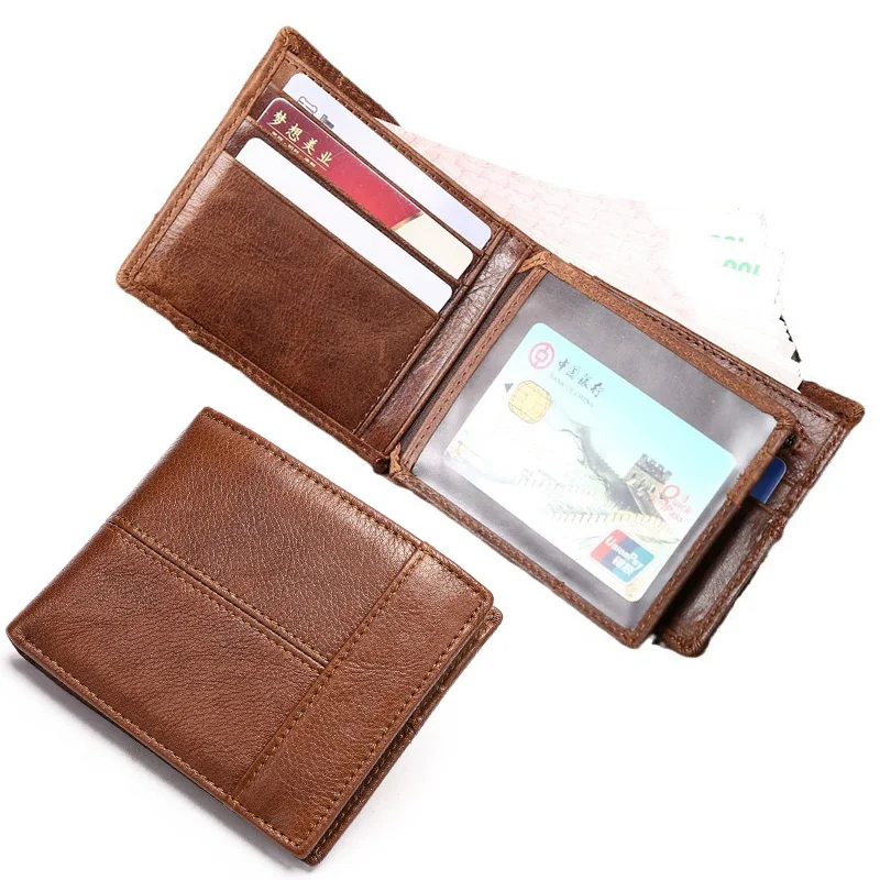 Genuine Leather Men Wallet Men Purse Leather Short Card Wallet for Male Money Clips Money Bag Zipper Coin Pocket Retro Billfold
Genuine Leather Men Wallet Men Purse Leather Short Card Wallet for Male Money Clips Money Bag Zipper Coin Pocket Retro Billfold