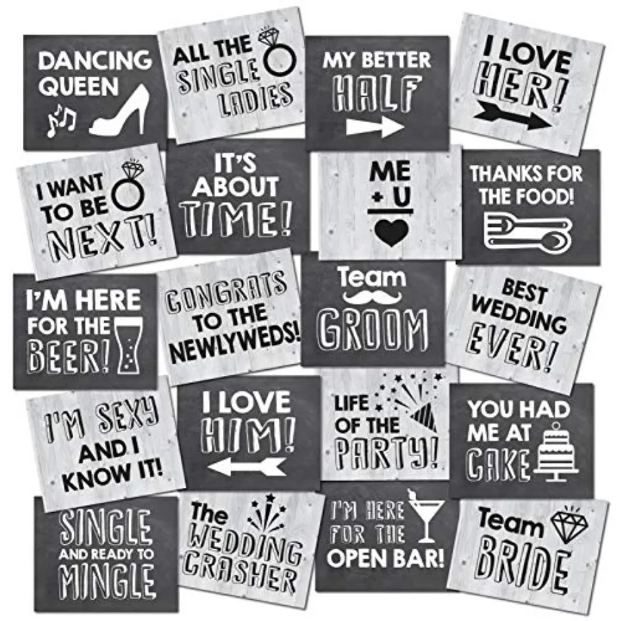 20 Designs, 8x10, Double Sided, Photo Booth Props, Wedding Props Photo Booth Signs,
20 Designs, 8x10, Double Sided, Photo Booth Props, Wedding Props Photo Booth Signs,