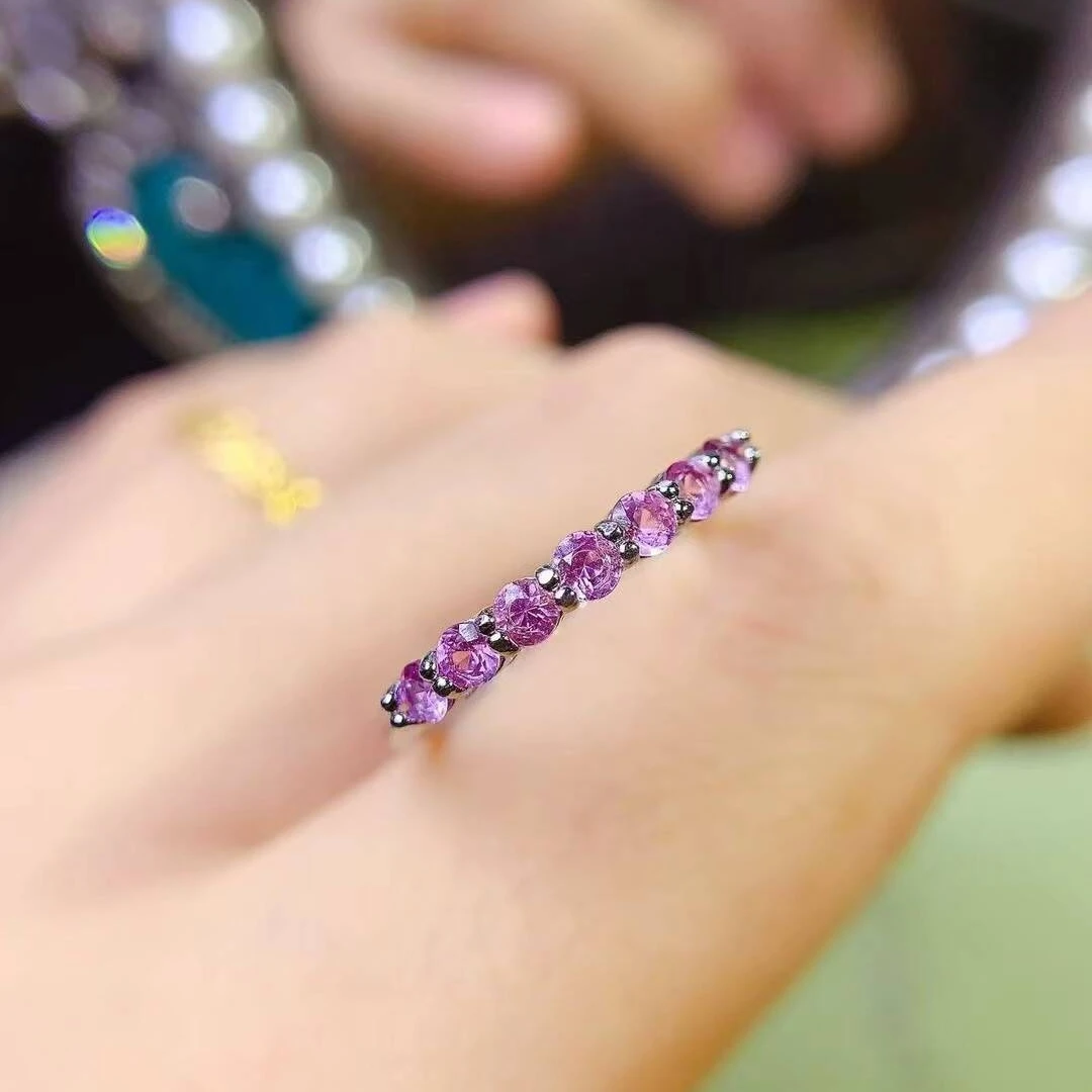 KJJEAXCMY high-grade Natural Women's Pink Sapphire Ring S925 Silver Colorful and splendid Crystal pure fire flash explosion 
KJJEAXCMY high-grade Natural Women's Pink Sapphire Ring S925 Silver Colorful and splendid Crystal pure fire flash explosion