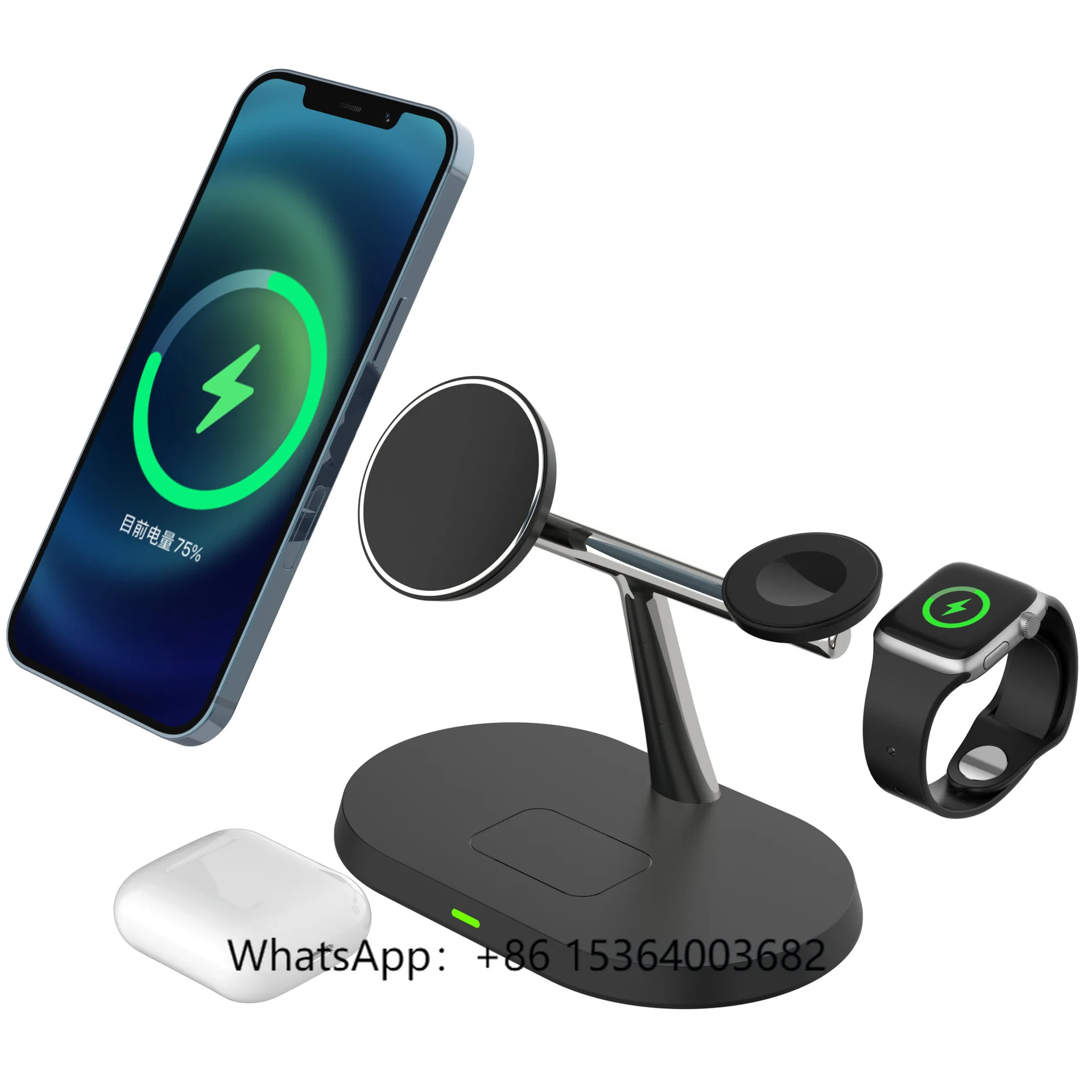 3 in 1 Wireless Charger 15w Magnetic Charging Station Travel Charger for iphone Charger Power Adapter 3 in One
3 in 1 Wireless Charger 15w Magnetic Charging Station Travel Charger for iphone Charger Power Adapter 3 in One