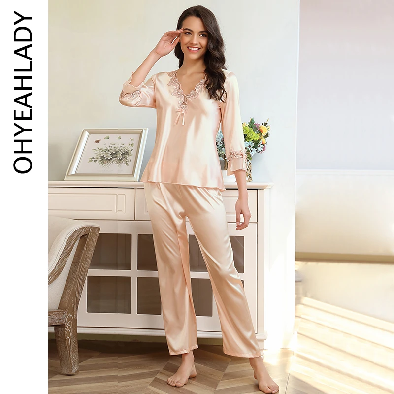 Ohyeahlady женские изысканные пижамные комплекты из 2 предметов, однотонная шелковая одежда цвета шампанского, высококачественная одежда для сна, удобная ночная рубашка большого размера
Ohyeahlady женские изысканные пижамные комплекты из 2 предметов, однотонная шелковая одежда цвета шампанского, высококачественная одежда для сна, удобная ночная рубашка большого размера