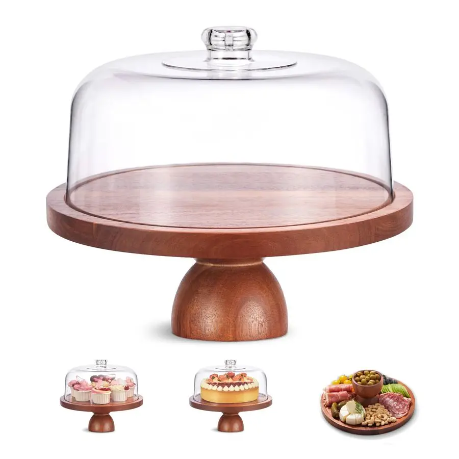Wood Cake Stand with Lid, 2in1 Wooden Cake Plate amp Covered Charcuterie Board, Footed Cake Container Dessert Display Holder wit
Wood Cake Stand with Lid, 2in1 Wooden Cake Plate amp Covered Charcuterie Board, Footed Cake Container Dessert Display Holder wit