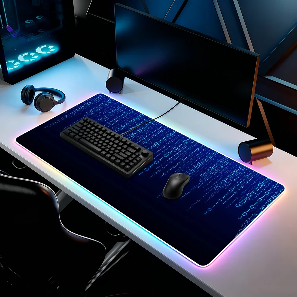 Gamer Rug Matrix Binary Code Mouse Pad RGB Led Gaming Bedroom Office Desk Non-Slip Mat Waterproof Large
Gamer Rug Matrix Binary Code Mouse Pad RGB Led Gaming Bedroom Office Desk Non-Slip Mat Waterproof Large