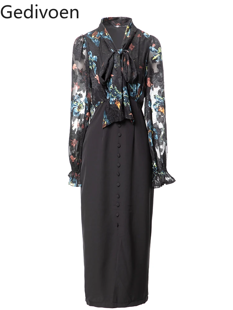 Gedivoen 2024 Spring Summer Fashion Runway Dress Women Flowers Print Mesh Vintage Patchwork Chiffon Stylish Midi Dress
Gedivoen 2024 Spring Summer Fashion Runway Dress Women Flowers Print Mesh Vintage Patchwork Chiffon Stylish Midi Dress