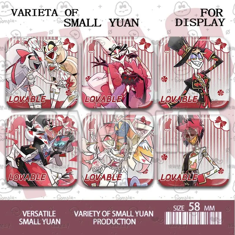 6pcs Hazbin Hotel Badge Anime Alastor Lucifer•Morningstar Brooch for Bag Hat Cute Cartoon Lapel Pins Jewelry Accessories Gifts
6pcs Hazbin Hotel Badge Anime Alastor Lucifer•Morningstar Brooch for Bag Hat Cute Cartoon Lapel Pins Jewelry Accessories Gifts