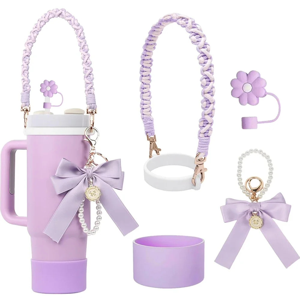 Cup Accessories Set - Including Pearl Chain Braided Design Water Bottle Handle Strap, Silicone Protective Cup Boot for Green tea
Cup Accessories Set - Including Pearl Chain Braided Design Water Bottle Handle Strap, Silicone Protective Cup Boot for Green tea