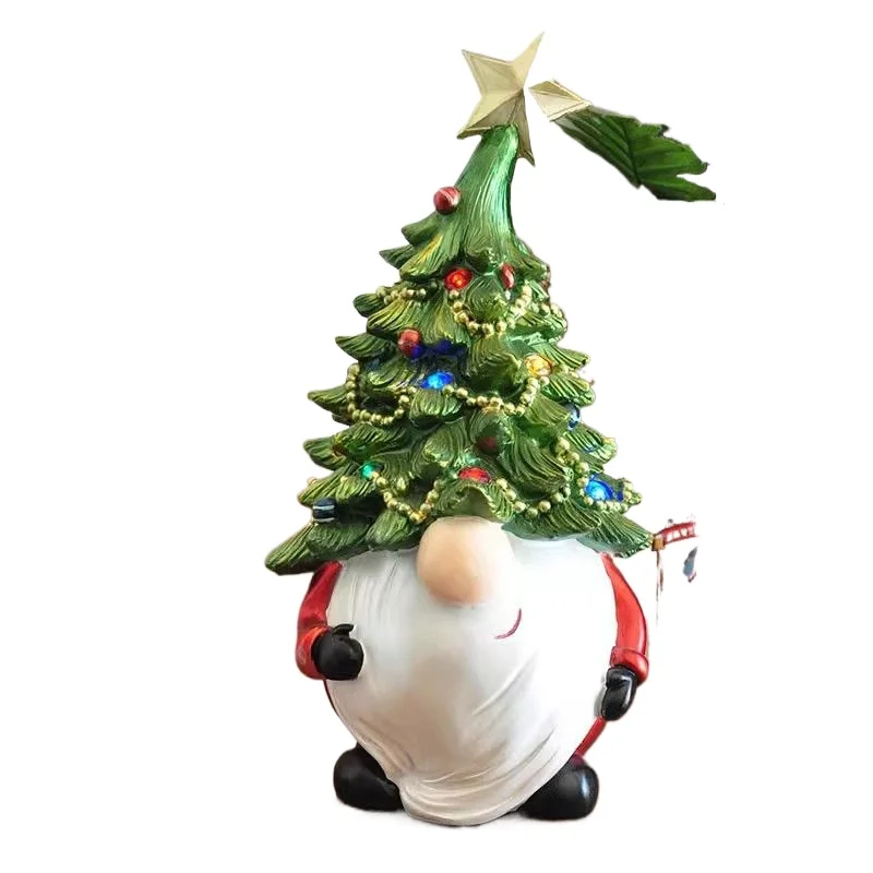 Rural pastoral glowing Christmas tree Santa, holiday ornaments
Rural pastoral glowing Christmas tree Santa, holiday ornaments