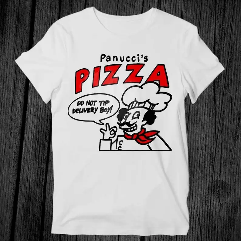 Panucci's Pizza T Shirt Unisex Adult Mens Womens Gift Cool Music Fashion Top Vintage Retro Tee G214
Panucci's Pizza T Shirt Unisex Adult Mens Womens Gift Cool Music Fashion Top Vintage Retro Tee G214