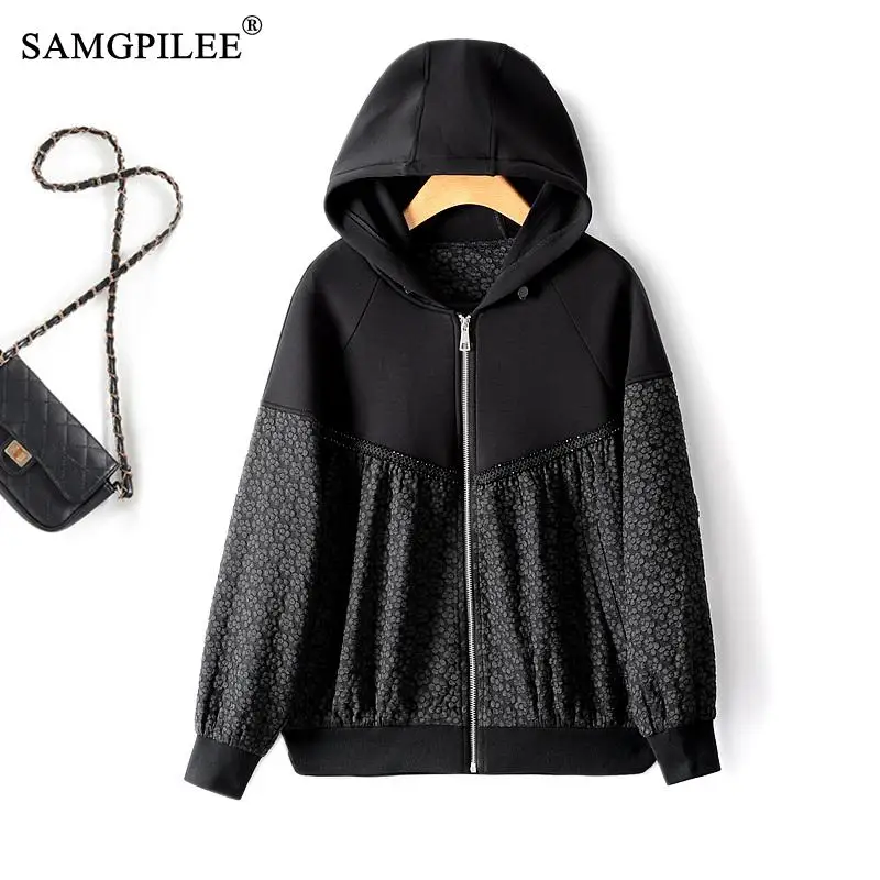 European Station 2023 Autumn Women Jacket Beaded Hooded Color Matching Jacquard Hepburn Style Slim Short Statue Outer 4XL
European Station 2023 Autumn Women Jacket Beaded Hooded Color Matching Jacquard Hepburn Style Slim Short Statue Outer 4XL