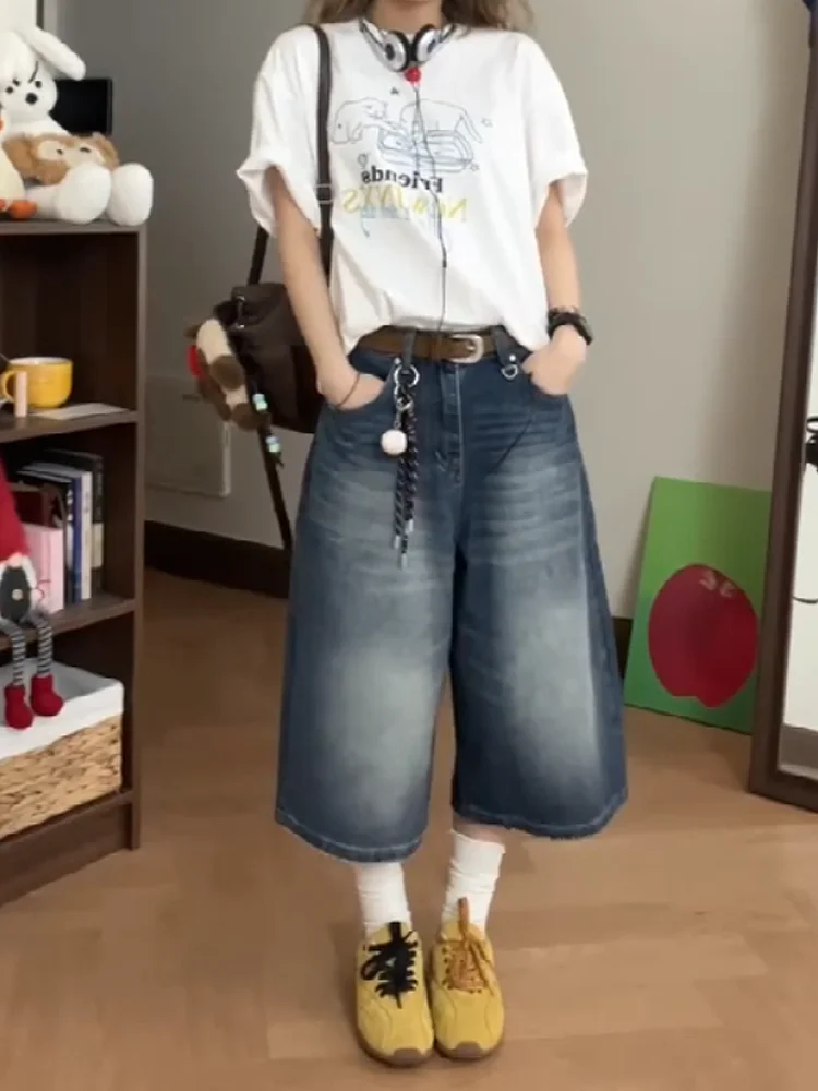 American Style Spicy Girl Faded Washed Denim Shorts Women's Summer New Loose Slim Wide Leg Hot Pants High Waist Soft Jeans
American Style Spicy Girl Faded Washed Denim Shorts Women's Summer New Loose Slim Wide Leg Hot Pants High Waist Soft Jeans