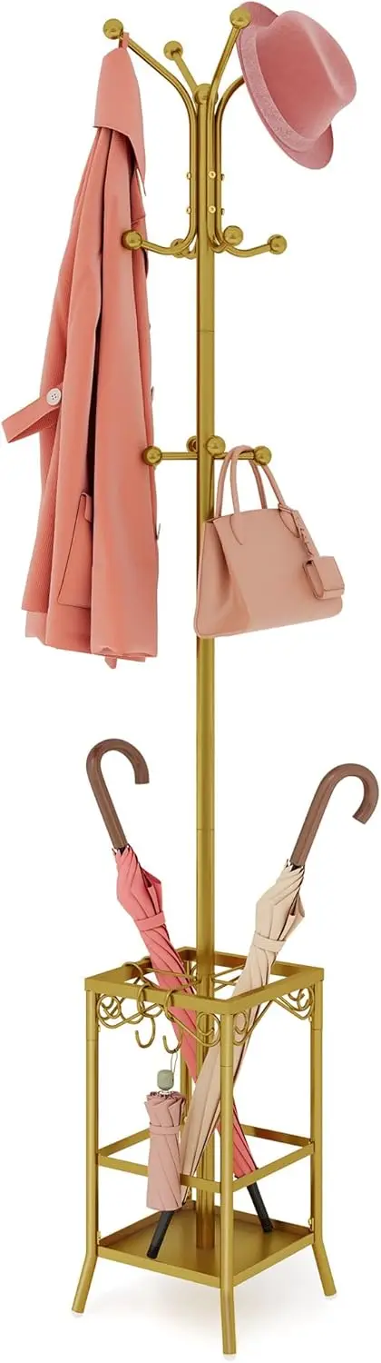 Coat Rack Freestanding, Coat Tree with Umbrella Holder, Metal Coat Rack Stand with 12 Hooks, Standing Coat Hanger Stand,
Coat Rack Freestanding, Coat Tree with Umbrella Holder, Metal Coat Rack Stand with 12 Hooks, Standing Coat Hanger Stand,