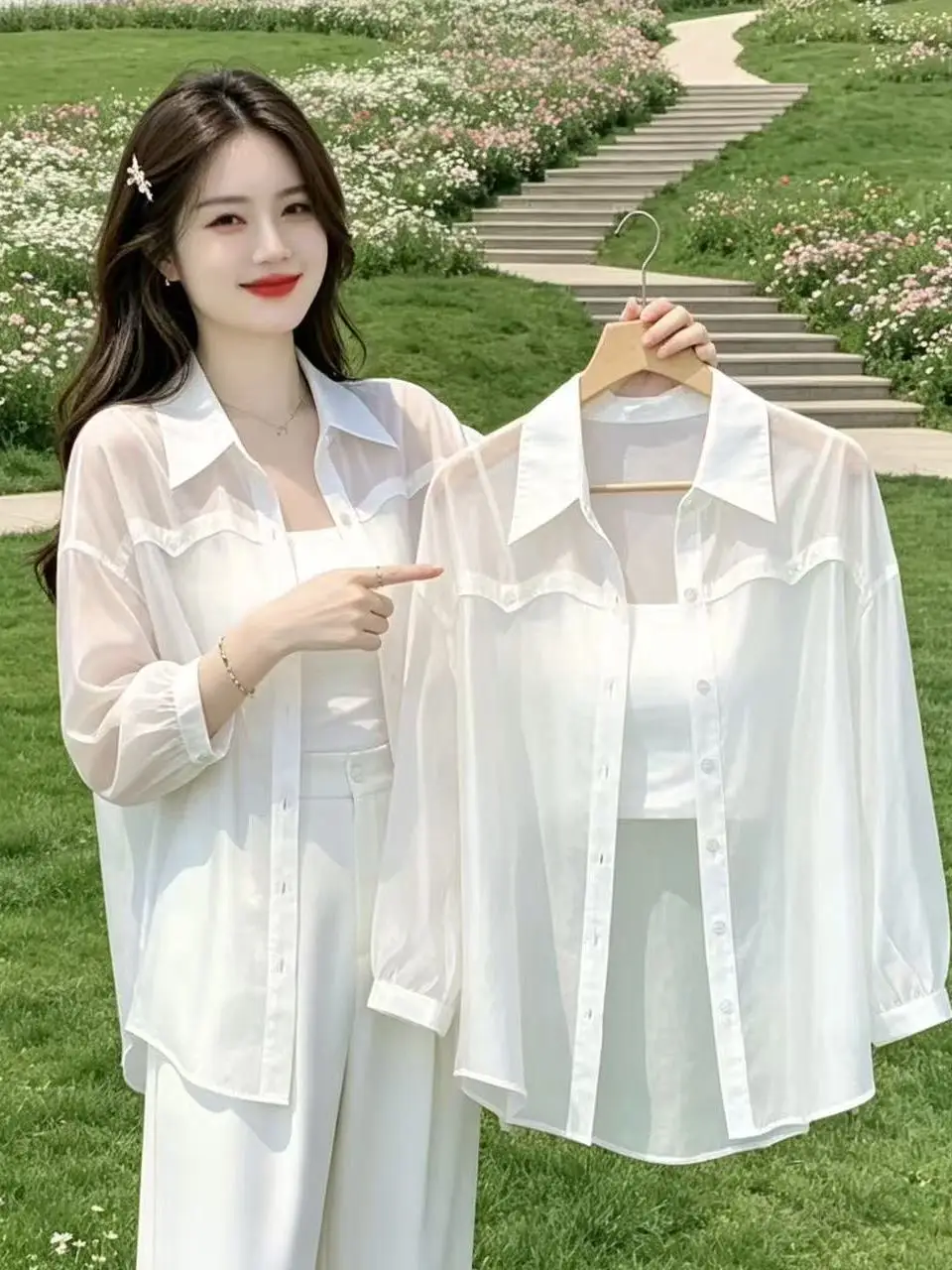 Versatile Quality Thin Outerwear Mid-Length Base Shirt Simple Fashion Sweet Anti-Aging Women's Business Casual Pure Color Pol...
Versatile Quality Thin Outerwear Mid-Length Base Shirt Simple Fashion Sweet Anti-Aging Women's Business Casual Pure Color Pol...