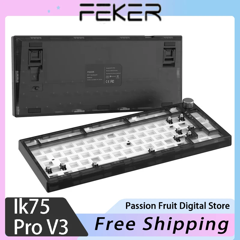 Комплект механической клавиатуры Feker Ik75 Pro V3, многофункциональная ручка, RGB, Bluetooth, три режима, Игровая клавиатура, ПК
Комплект механической клавиатуры Feker Ik75 Pro V3, многофункциональная ручка, RGB, Bluetooth, три режима, Игровая клавиатура, ПК
