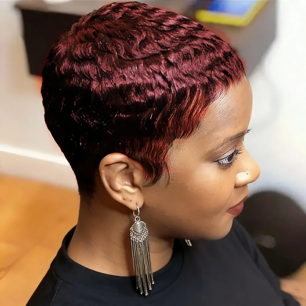 Short Pixie Cut Wig for Women Human Hair Full Machine Made Short Layered Wigs
Short Pixie Cut Wig for Women Human Hair Full Machine Made Short Layered Wigs