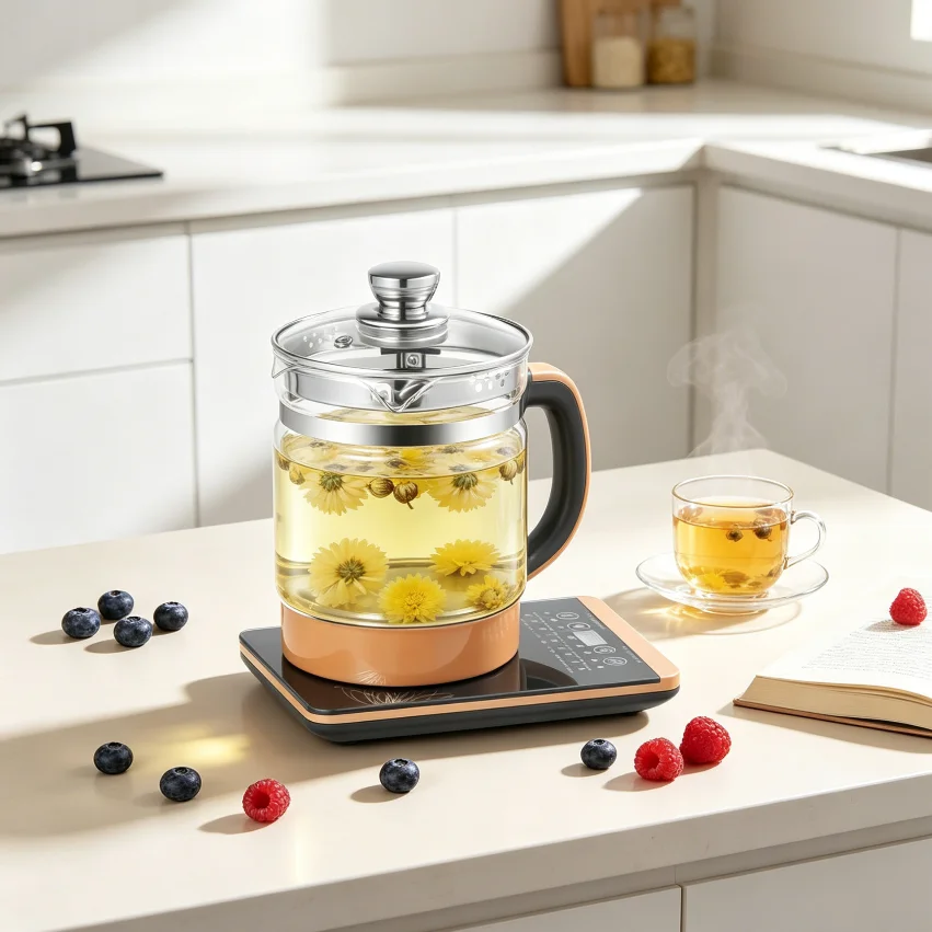 Multifunction Electric Glass Kettle HealthCare Pot 1.8L Electric Kettle Black With Tea Infuser And Egg Steamer Rack 18 Menu Hot Water Boiler For Tea Coffee Milk Soup Hotpot Pasta US Standard 3 Way Brewing Direct Boil Filter Separate For Different Taste
Multifunction Electric Glass Kettle HealthCare Pot 1.8L Electric Kettle Black With Tea Infuser And Egg Steamer Rack 18 Menu Hot Water Boiler For Tea Coffee Milk Soup Hotpot Pasta US Standard 3 Way Brewing Direct Boil Filter Separate For Different Taste