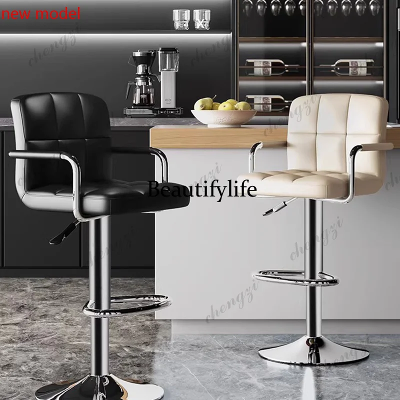 Designer Leather Barstools Black Adjustable Modern Bedroom Minimalist Bar Stools Ergonomic Comfortable Sillas Unique FurnitureN1
Designer Leather Barstools Black Adjustable Modern Bedroom Minimalist Bar Stools Ergonomic Comfortable Sillas Unique FurnitureN1