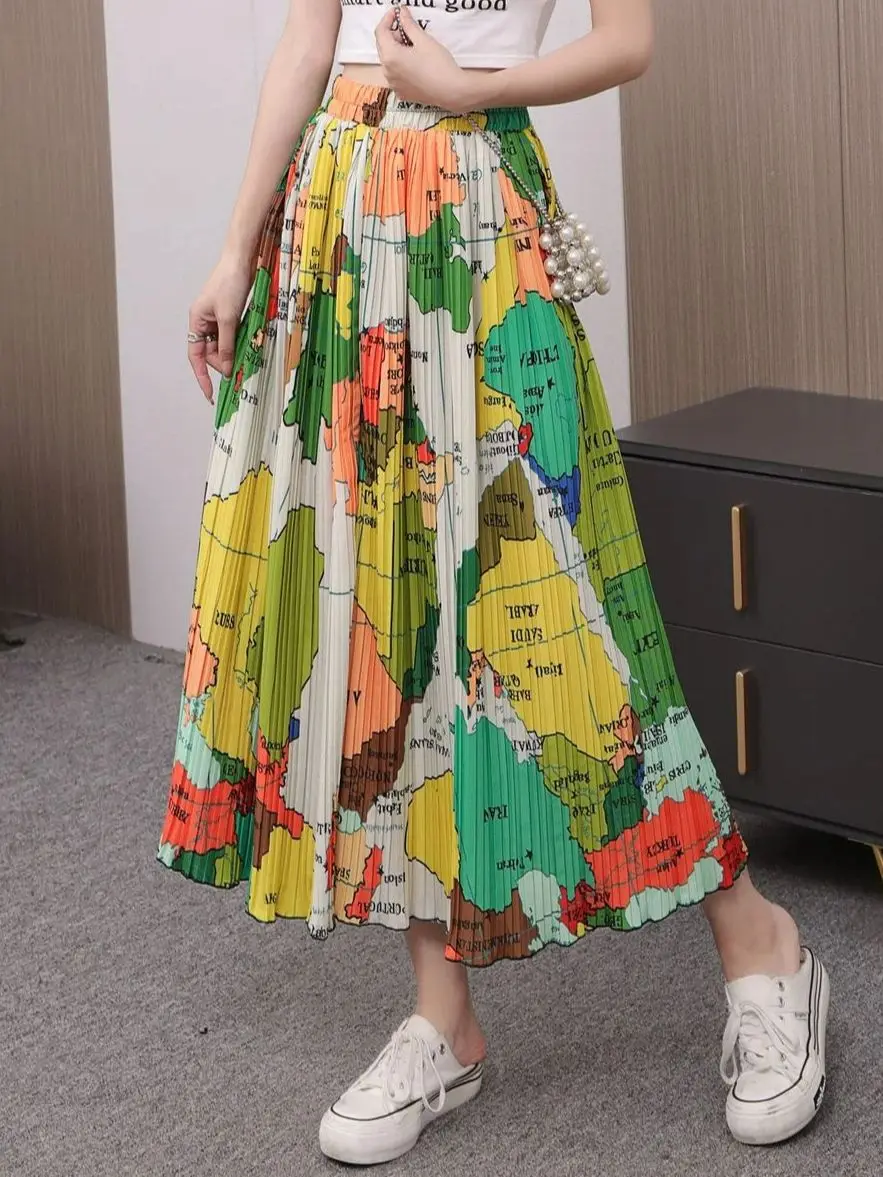 Nighpha Summer Skirts for Women Vintage Print Pleated Skirt Elastic High Waist Casual Midi Long Skirt
Nighpha Summer Skirts for Women Vintage Print Pleated Skirt Elastic High Waist Casual Midi Long Skirt