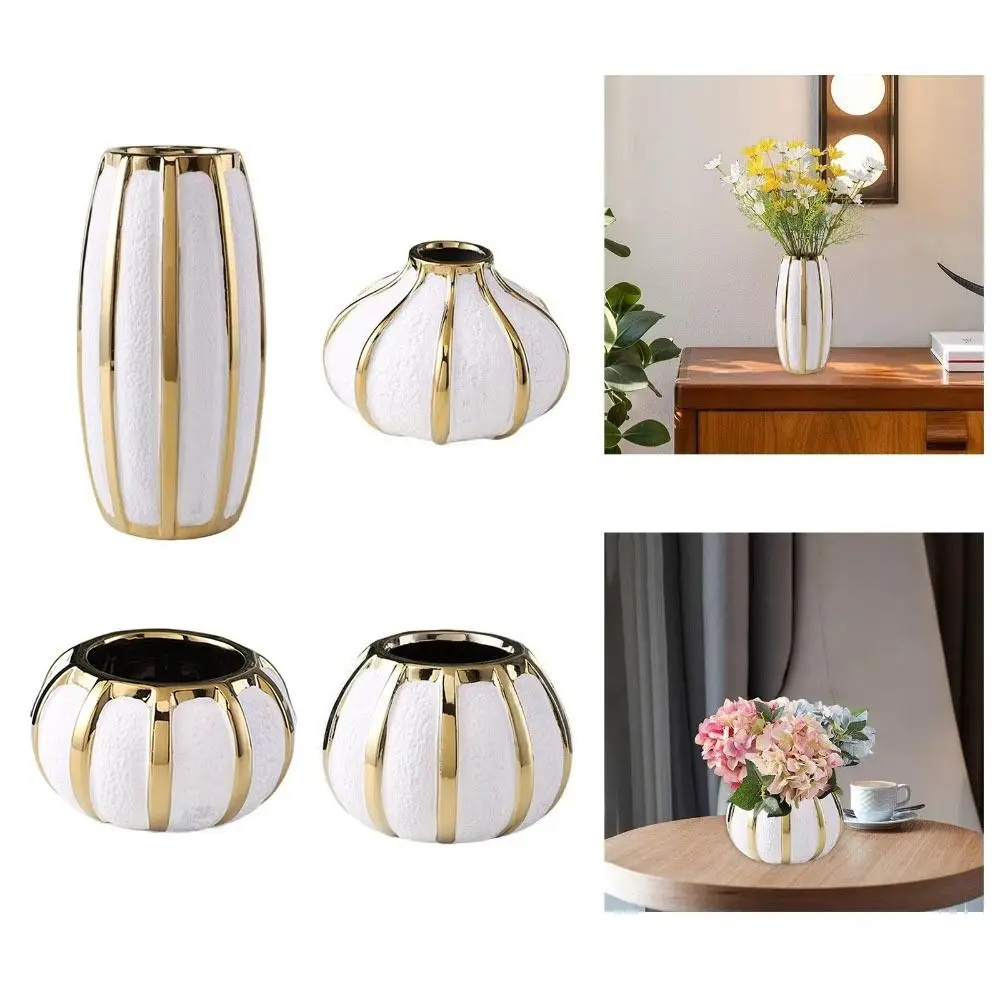 Fashion Ceramic Vase White Gold Painted Flower Arrangement Container Flower Pot Tabletop Vase Ornaments
Fashion Ceramic Vase White Gold Painted Flower Arrangement Container Flower Pot Tabletop Vase Ornaments