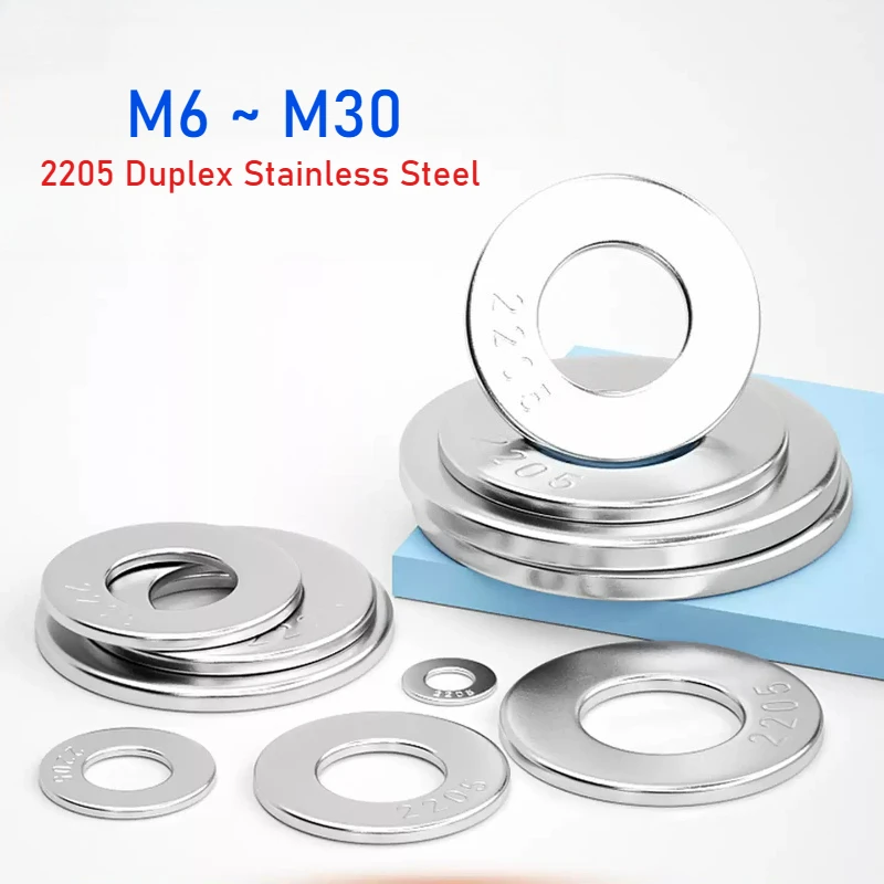 M6 M8 M10 M12 M14 M16 M18 M20 M22 M24 M27 M30 2205 Duplex Stainless Steel High-Strength Flat Washer Gasket
M6 M8 M10 M12 M14 M16 M18 M20 M22 M24 M27 M30 2205 Duplex Stainless Steel High-Strength Flat Washer Gasket