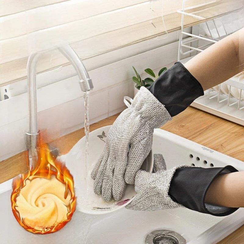 Durable Steel Wire Kitchen Gloves for Pot Cleaning Thickened Dishwater Women's Special Use Scrubber Oil Stain Removal Tool
Durable Steel Wire Kitchen Gloves for Pot Cleaning Thickened Dishwater Women's Special Use Scrubber Oil Stain Removal Tool