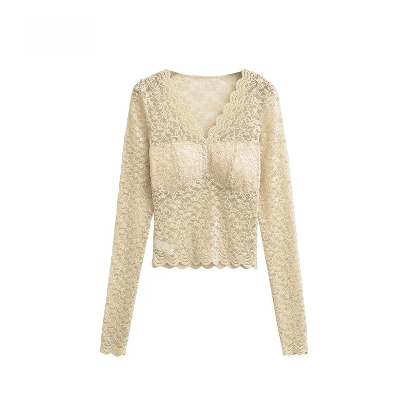 Новая весенняя женская блузка из шифона с кружевом и вырезами, сексуальный V-образный вырез, приталенный крой, для офиса и повседневной носки
Новая весенняя женская блузка из шифона с кружевом и вырезами, сексуальный V-образный вырез, приталенный крой, для офиса и повседневной носки