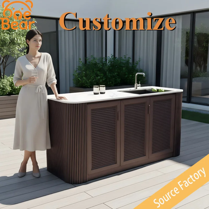 Outdoor courtyard waterproof aluminum alloy island countertop sink integrated washbasin garden villa rock slab curved workbench.
Outdoor courtyard waterproof aluminum alloy island countertop sink integrated washbasin garden villa rock slab curved workbench.