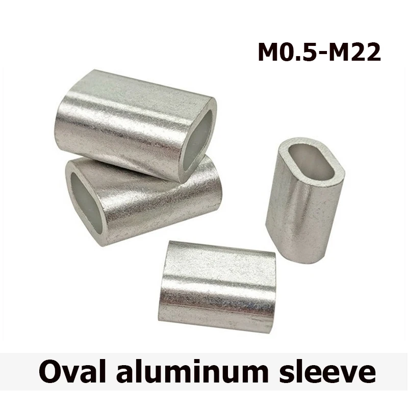 1-50pcs M0.5-M22 Aluminum Cable Crimps Sleeve Single Hole Ferrules Crimping Loop Oval Wire Rope Clip Swage Fittings
1-50pcs M0.5-M22 Aluminum Cable Crimps Sleeve Single Hole Ferrules Crimping Loop Oval Wire Rope Clip Swage Fittings
