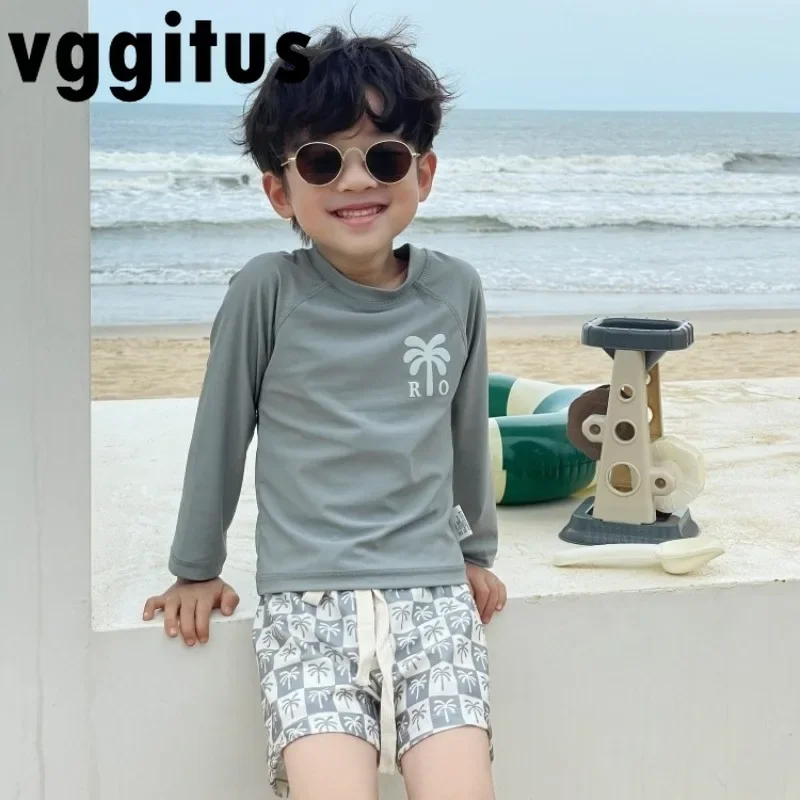 New Children Baby Boys Swimsuit Split Swimwear O-neck Long Sleeve Tops Coconut Tree Swimming Trunks Hot Spring Beach Suit H0162
New Children Baby Boys Swimsuit Split Swimwear O-neck Long Sleeve Tops Coconut Tree Swimming Trunks Hot Spring Beach Suit H0162
