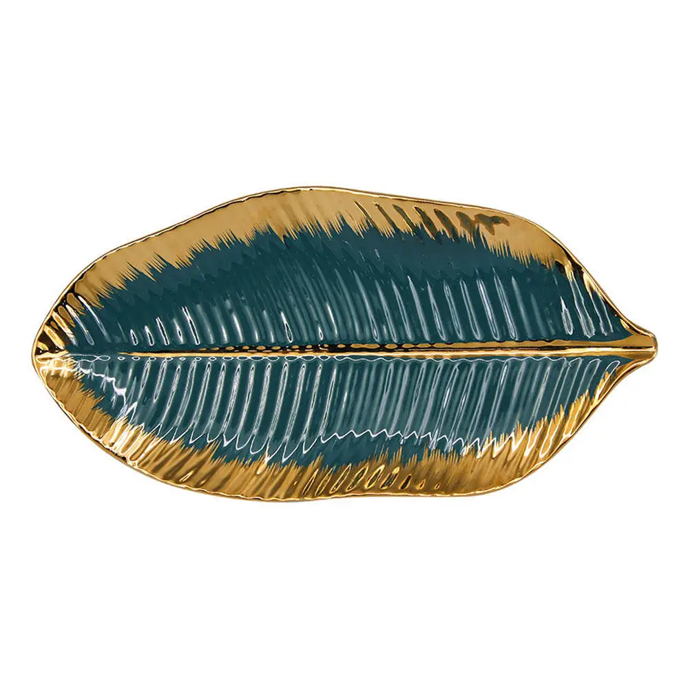 1Pcs Gold Edge Ceramic Jewelry Tray Leaf Shape Decorative Plate for Jewelry Storage Desktop Display Creative Fruit Dessert
1Pcs Gold Edge Ceramic Jewelry Tray Leaf Shape Decorative Plate for Jewelry Storage Desktop Display Creative Fruit Dessert