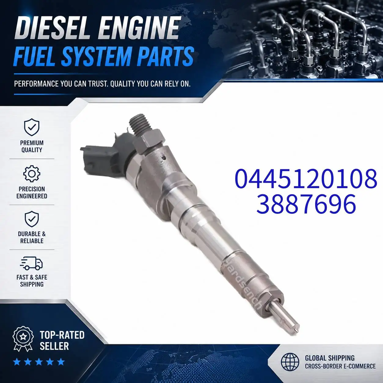 Inyector Common Rail 0445120108 Diesel Injector 3887696 for VOLVO PENTA Marine Engines D11 WEICHAI WP10
Inyector Common Rail 0445120108 Diesel Injector 3887696 for VOLVO PENTA Marine Engines D11 WEICHAI WP10