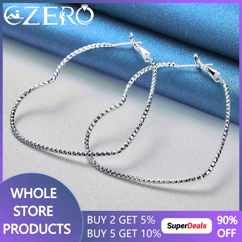 ALIZERO 925 Sterling Silver 45mm Heart Hoop Earrings For Woman Wedding Engagement Party Fashion Charm Jewelry Valentine Gifts
ALIZERO 925 Sterling Silver 45mm Heart Hoop Earrings For Woman Wedding Engagement Party Fashion Charm Jewelry Valentine Gifts