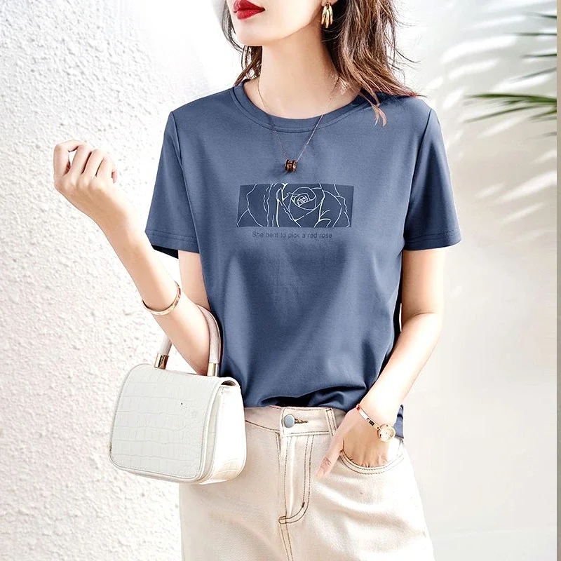 Patchwork Floral Short Sleeve Simplicity Thin T-Shirts Summer Round Neck Printing Solid Color Pullovers Women's Clothing 2024
Patchwork Floral Short Sleeve Simplicity Thin T-Shirts Summer Round Neck Printing Solid Color Pullovers Women's Clothing 2024