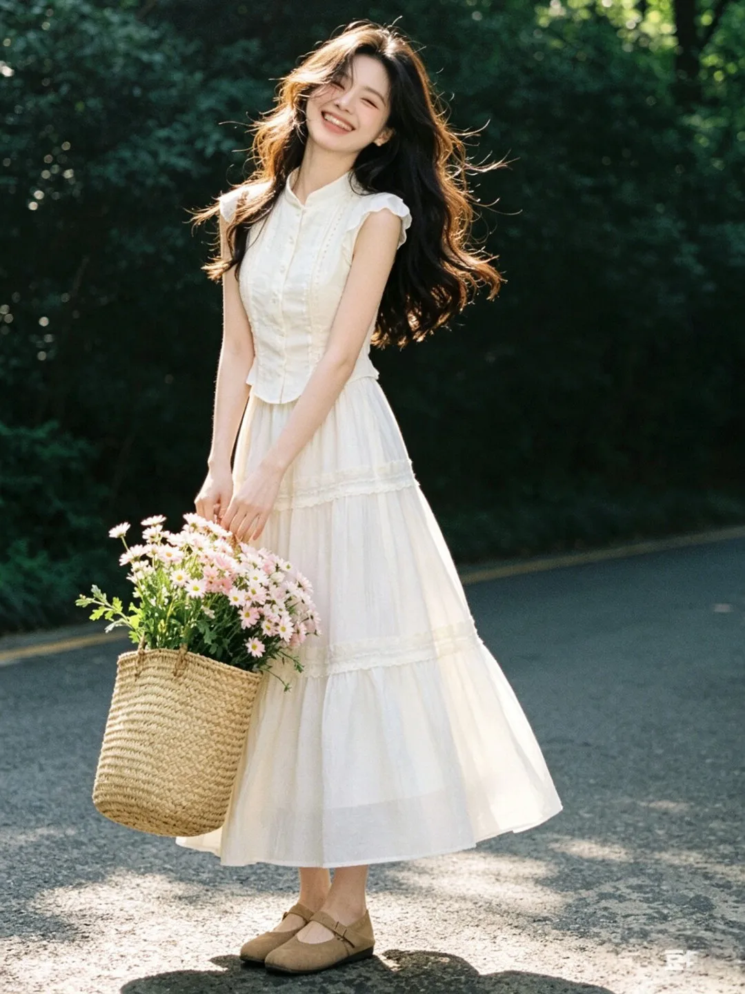 Elegant White Top And Skirt Set Gentle Style Two-Piece Ensemble Youthful Summer Outfit Comfortable Cotton Material Button Clo...
Elegant White Top And Skirt Set Gentle Style Two-Piece Ensemble Youthful Summer Outfit Comfortable Cotton Material Button Clo...