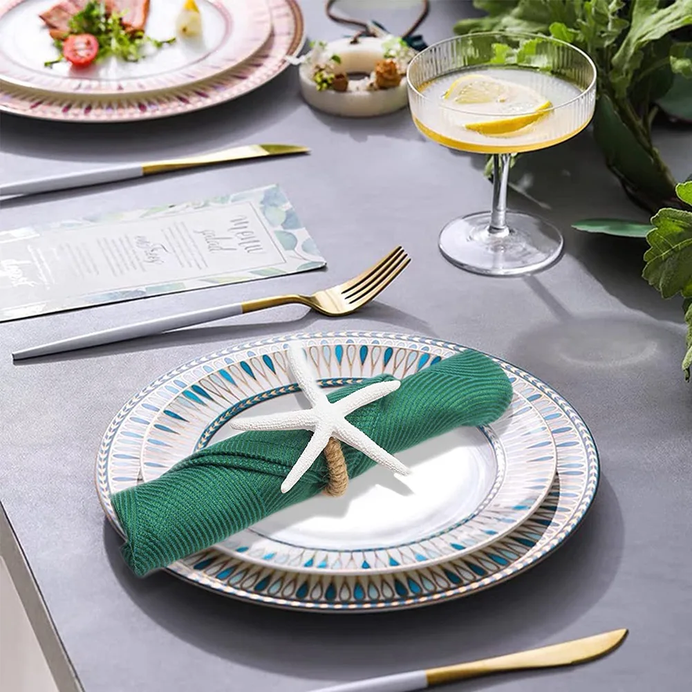 MAKE-Handmade Starfish Napkin Rings Set Of 8, White Faux Sea Star Napkin Ring Holder For Wedding, Party, Dining Tables
MAKE-Handmade Starfish Napkin Rings Set Of 8, White Faux Sea Star Napkin Ring Holder For Wedding, Party, Dining Tables