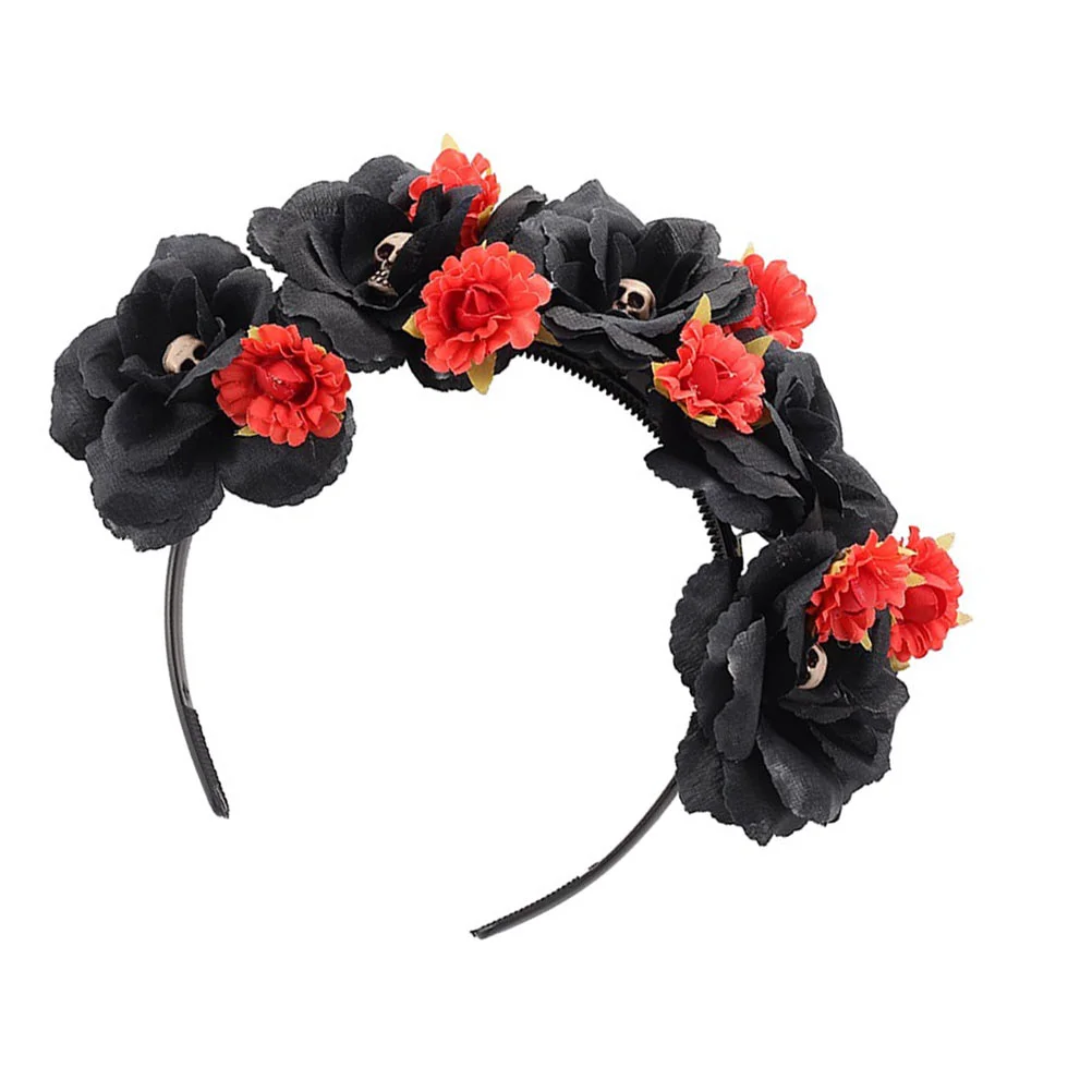 Skull Ornaments Halloween Headband The Mask Flower Headdress Party Decorations Polyester Bride
Skull Ornaments Halloween Headband The Mask Flower Headdress Party Decorations Polyester Bride
