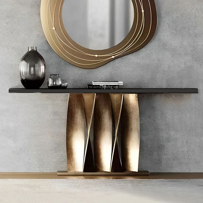 Light luxury entrance table, living room facing the door against the wall, end view table, corridor creativity
Light luxury entrance table, living room facing the door against the wall, end view table, corridor creativity