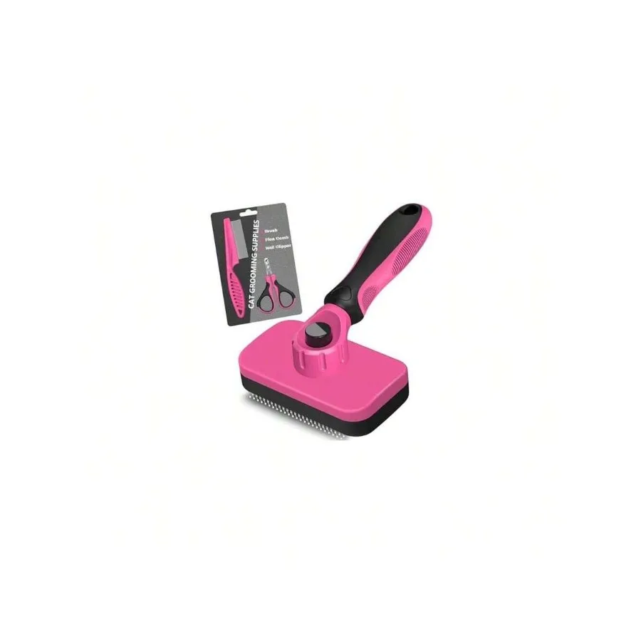 【New Arrival】Self-Cleaning Slicker Brush for Cats Dogs Pink Pet Grooming Brush with One-Click Release
【New Arrival】Self-Cleaning Slicker Brush for Cats Dogs Pink Pet Grooming Brush with One-Click Release