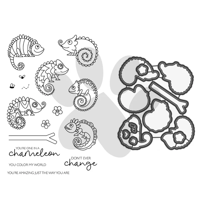 New 2023 Chameleon Clear Stamps Set Scrapbooking for Paper Making Metal Cutting Dies Frames Card Craft
New 2023 Chameleon Clear Stamps Set Scrapbooking for Paper Making Metal Cutting Dies Frames Card Craft