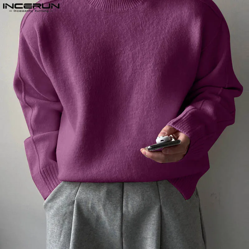 INCERUN Men Sweaters Solid Color Knitted O-neck Long Sleeve Streetwear Autumn Casual Pullovers 2024 Loose Fashion Men Clothing
INCERUN Men Sweaters Solid Color Knitted O-neck Long Sleeve Streetwear Autumn Casual Pullovers 2024 Loose Fashion Men Clothing