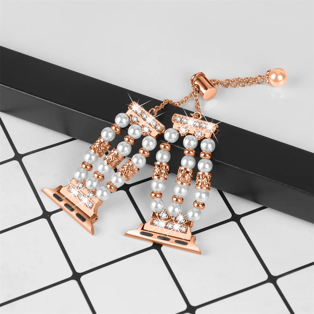 Pearl With Diamond Strap For Apple Watch Band 44mm 45mm 42mm 38mm 40mm 41mm 49mm Women Bracelet Correa For iWatch Ultra SE 8 7 6
Pearl With Diamond Strap For Apple Watch Band 44mm 45mm 42mm 38mm 40mm 41mm 49mm Women Bracelet Correa For iWatch Ultra SE 8 7 6