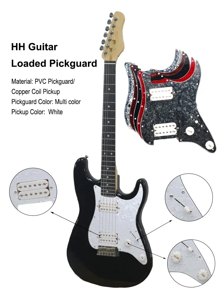 Накладка на гитару HH для электрогитары с двумя белыми хамбакерами, предустановленная, разноцветная
Накладка на гитару HH для электрогитары с двумя белыми хамбакерами, предустановленная, разноцветная