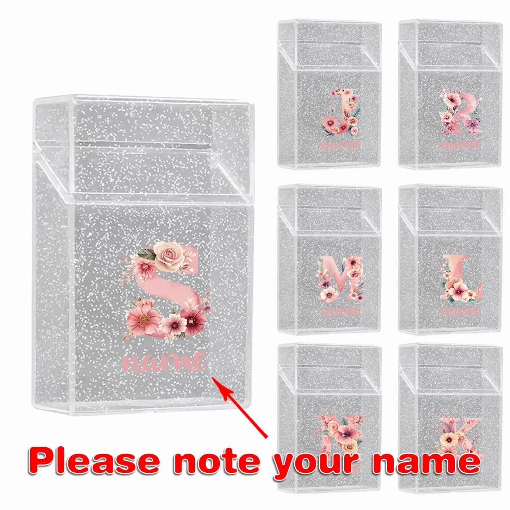 Customized Name Travel Crystal Cigarette Case Transparent Cigarette Organizer Box Storage Tobacco Container For Purse Pocket DIY
Customized Name Travel Crystal Cigarette Case Transparent Cigarette Organizer Box Storage Tobacco Container For Purse Pocket DIY