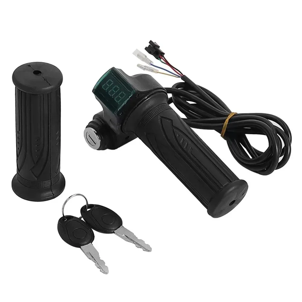 LED Display Ebike Throttle Grip for 24/36/48/60V Electric Bikes and Scooters Rubber Material for Long Term Use
LED Display Ebike Throttle Grip for 24/36/48/60V Electric Bikes and Scooters Rubber Material for Long Term Use