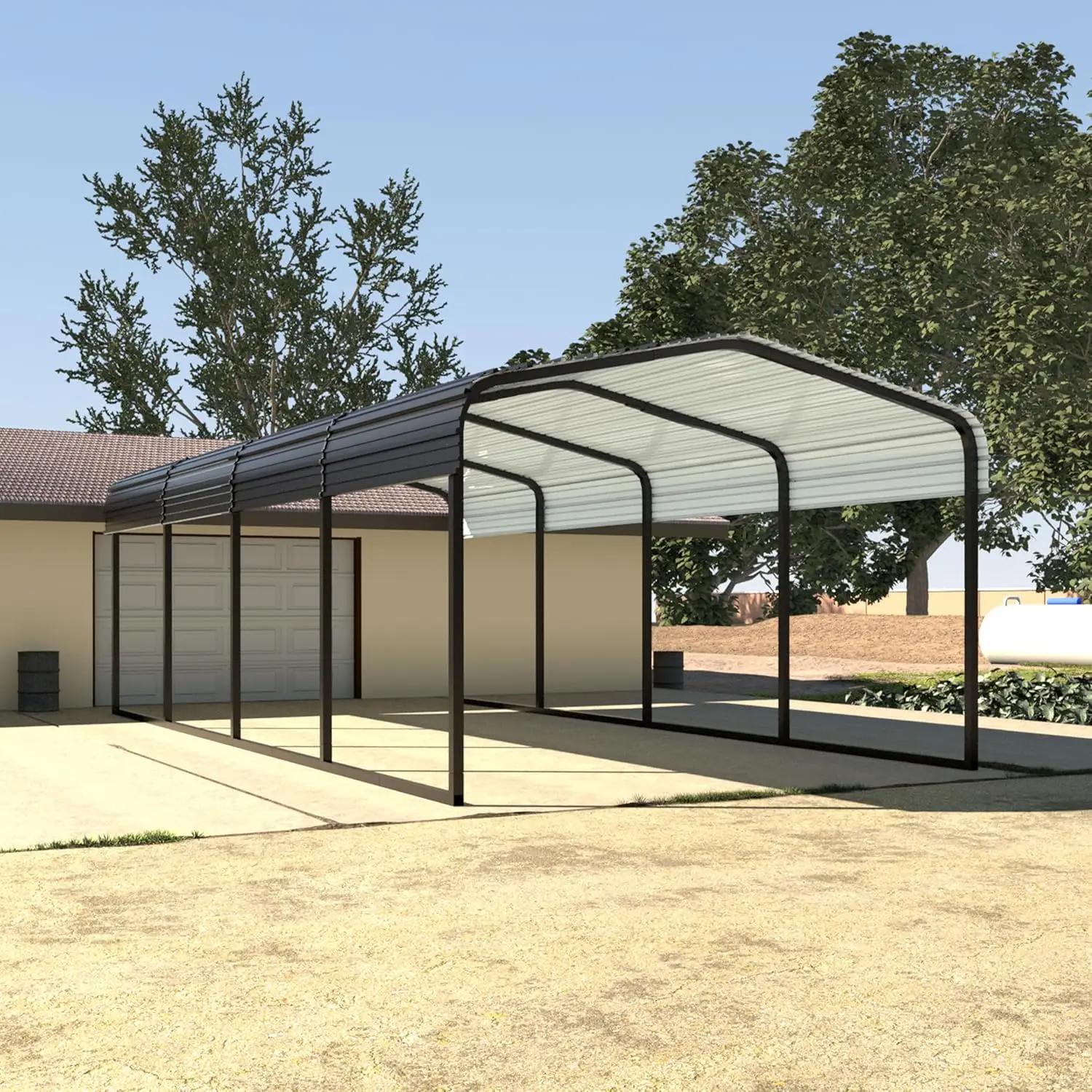 12 x 20 FT Metal Carport Kit, Outdoor Heavy Duty Garage Car Shelter Shade with Metal Roof, Carport Canopy with Frame, Custom
12 x 20 FT Metal Carport Kit, Outdoor Heavy Duty Garage Car Shelter Shade with Metal Roof, Carport Canopy with Frame, Custom