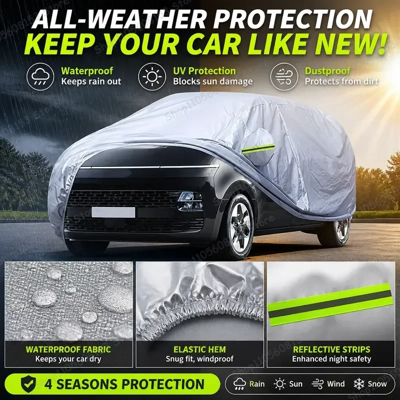 For Hyundai Staria 2020 2021 2022 2023 2024 2025 Car Cover Windproof UV Resistant Waterproof Snowproof Scratchproof Outdoor
For Hyundai Staria 2020 2021 2022 2023 2024 2025 Car Cover Windproof UV Resistant Waterproof Snowproof Scratchproof Outdoor