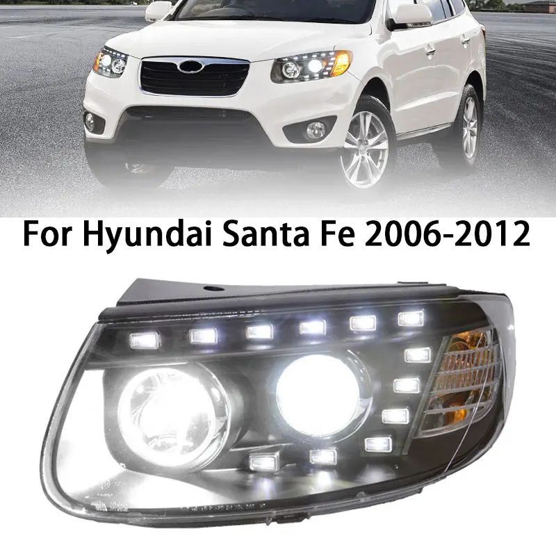 Головка головного света автомобиля, детали для Hyundai Santa FE 2006-2012 Φ Q7, стильные передние фары DRL, дневной проектор
Головка головного света автомобиля, детали для Hyundai Santa FE 2006-2012 Φ Q7, стильные передние фары DRL, дневной проектор