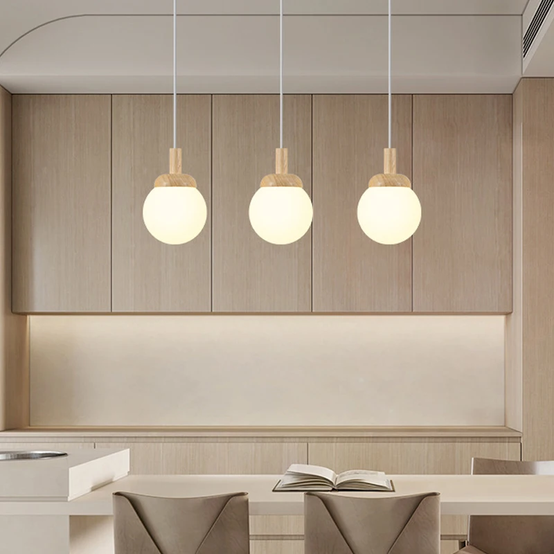 Nordic Wood Glass Pendant Light Home Decor Light Fixtures for Dinning Living Room Hanging Round Ball Lamp Bedroom Bedside Lustre
Nordic Wood Glass Pendant Light Home Decor Light Fixtures for Dinning Living Room Hanging Round Ball Lamp Bedroom Bedside Lustre